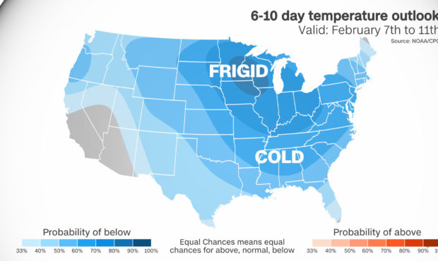 The cold air is here to stay for at least the next week to 10 days.Credit:	CNN Weather...