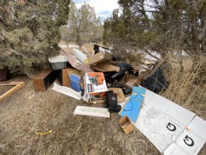 photo shows junk illegally dumped in eagle mountain