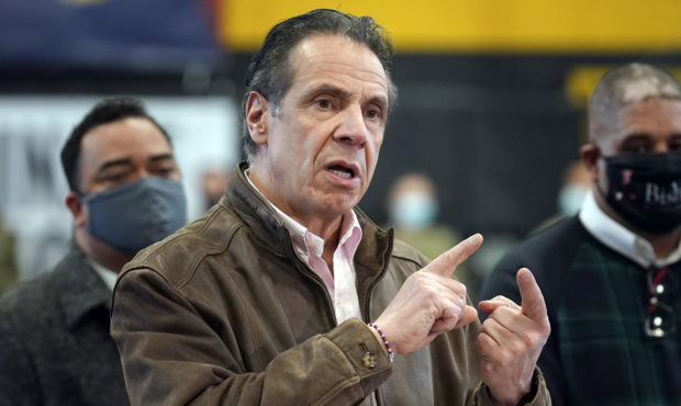 FILE — In this Feb. 22, 2021 file photo, New York Gov. Andrew Cuomo speaks during a news conferen...