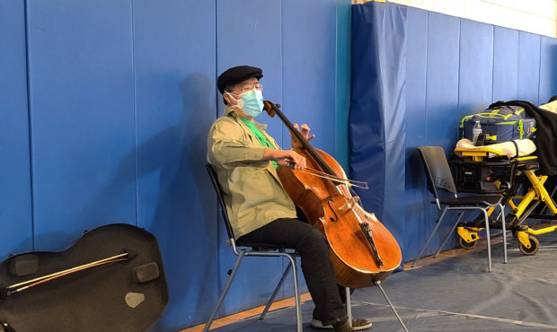 This photo provided by Berkshire Community College shows cellist Yo-Yo Ma performing at Berkshire C...