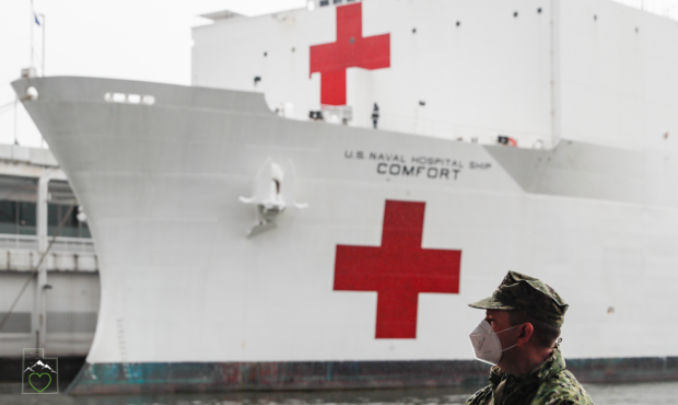 FILE -- The USNS Naval Hospital Ship Comfort is prepared to depart via the Husdon River, Thursday, ...