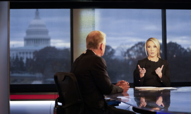 FILE -- Fox News anchor of the Daily Briefing, Dana Perino, right, interviewing former Vice Preside...