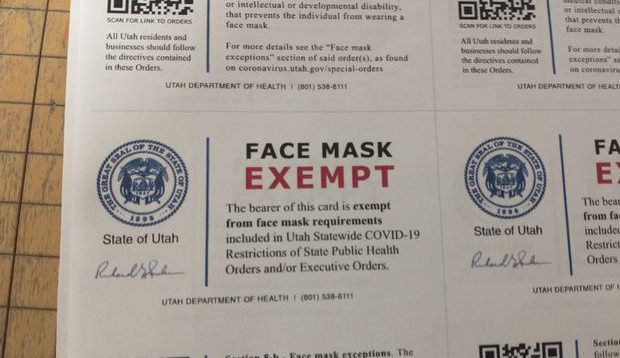 mask exemption card fraudulent...