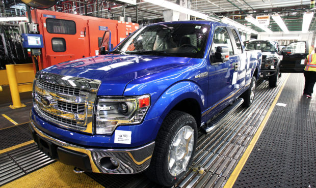 FILE: Ford requires salaried employees to get vaccinated. (Photo by Bill Pugliano/Getty Images)...