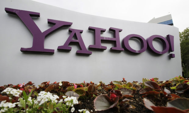 FILE - The Yahoo logo is displayed outside of offices in Santa Clara, Calif., in this Monday, April...