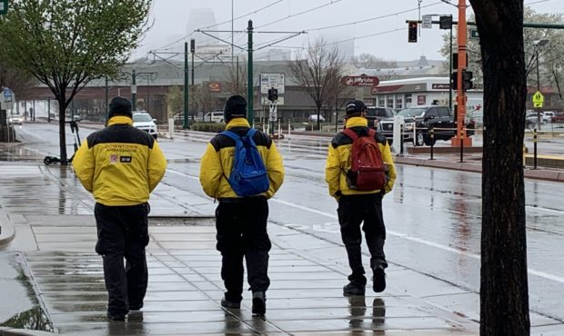 (Three members of the Downtown Ambassadors on patrol. Credit: Paul Nelson, file April 6, 2021)...