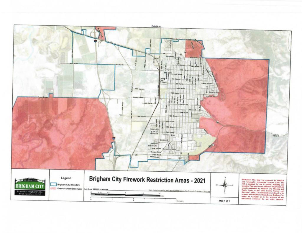 Brigham City Firework Restriction Areas 2021