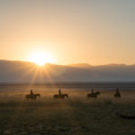 Horesback riders at Antelope Island State Park during the Annual Bison Roundup(Utah State Parks)