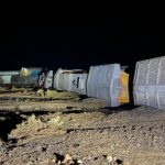 95 train cars derailed after hitting an area covered in floodwaters due to heavy rainfall in Iron County Utah on July 16, 2021.

Iron County Sheriff's Office