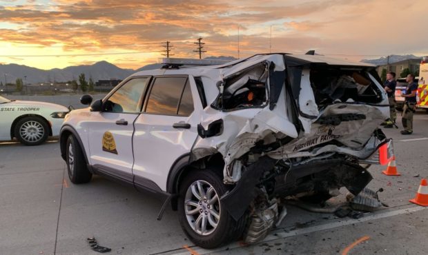 utah highway patrol trooper injured in crash...