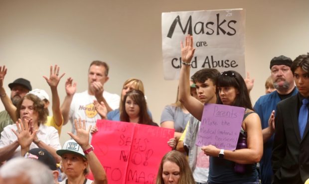 parents protest rumored salt lake county mask mandate...