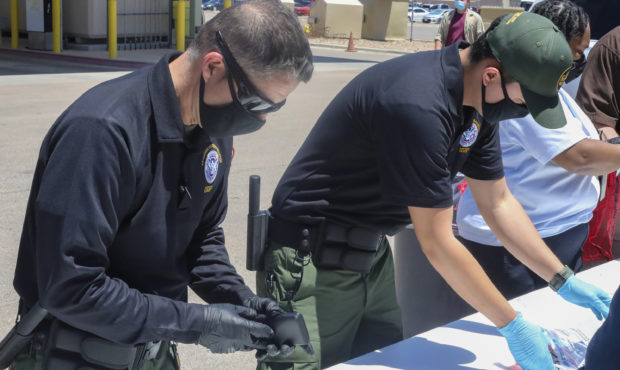 This May 4, 2021, photo provided by The U.S. Border Patrol shows U.S. Border Patrol Processing Coor...