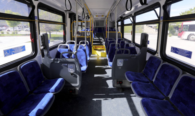 FILE An electric bus that will go into service later this summer is pictured at the Utah Transit Au...