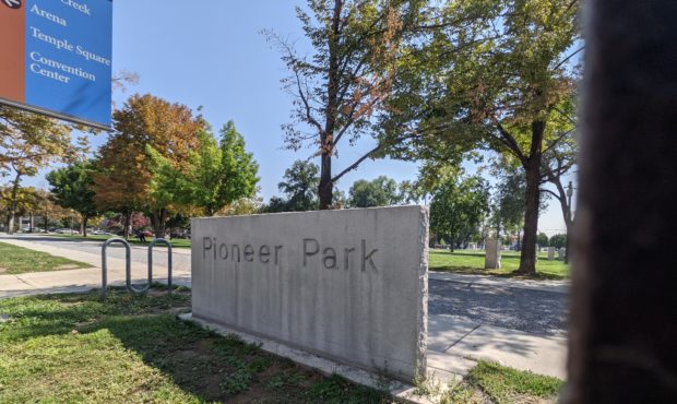 Pioneer Park entrance in downtown, Salt Lake City (Nick Wyatt, KSL Newsradio)...