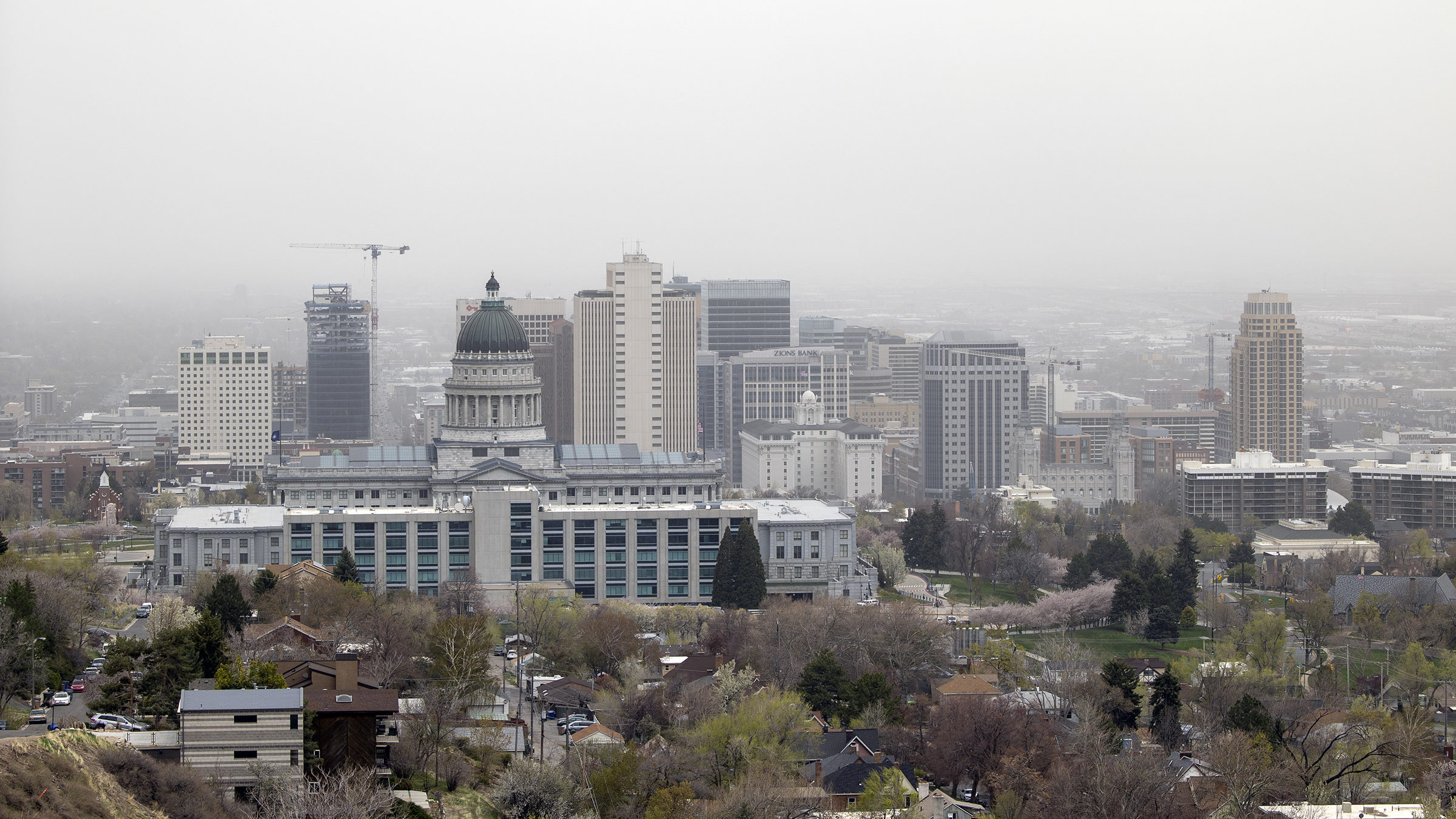 Dust and rain in Salt Lake Valley, wind advisory...