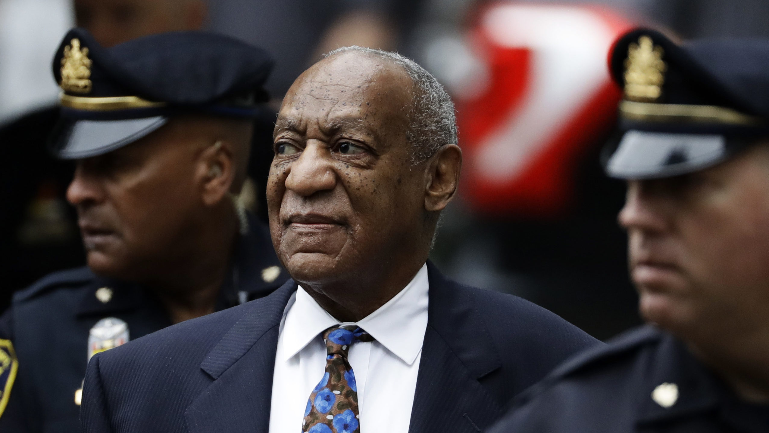 FILE - Bill Cosby arrives for his sentencing hearing at the Montgomery County Courthouse, Monday, S...