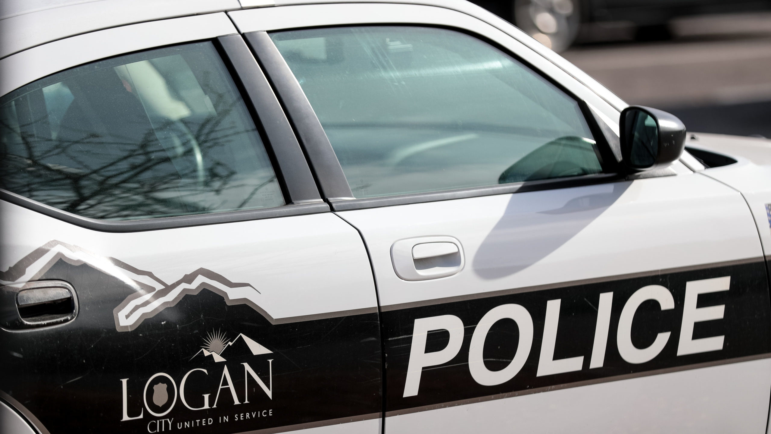 A Logan police cruiser is pictured outside the department on Thursday, Nov. 14, 2019.  (Spenser Hea...