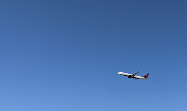 A Delta flight takes off from the Salt Lake City International Airport on a cloudless day on Nov. 5...