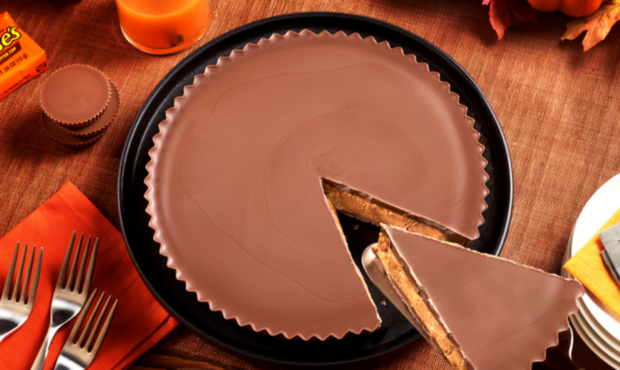 Hershey's Reese’s Thanksgiving Pie is peanut butter cup is the size of a real pie coming in at 9 ...