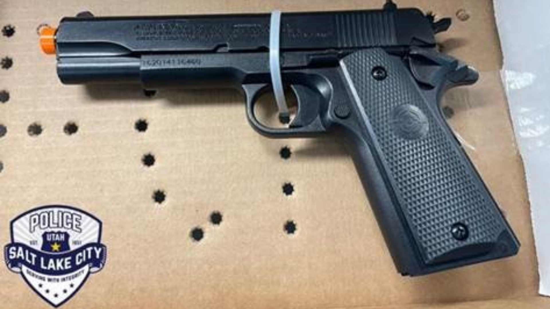 The air gun the detained suspect was using when reported. Photo: Salt Lake City Police Department....