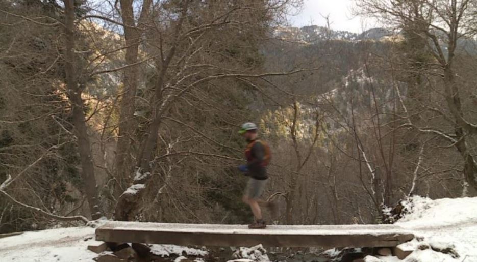 (File Photo: A runner passing through Grandeur Peak.  KSL TV, 2018)...
