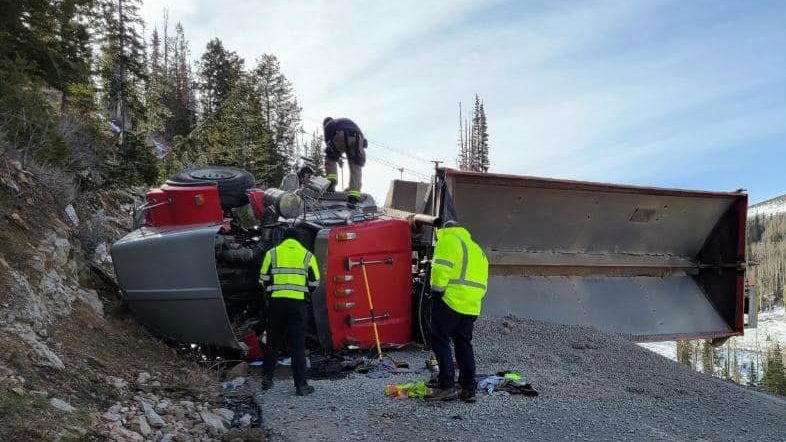 Crews are responding to a tipped over semi on Guardsman Pass. Clean up is expected to last several ...