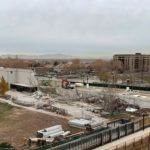 Progress of the demolition of the North Visitor’s Center on Temple Square, Salt Lake City, December 1, 2021.