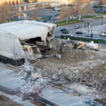 Progress of the demolition of the North Visitor’s Center on Temple Square, Salt Lake City, December 6, 2021.