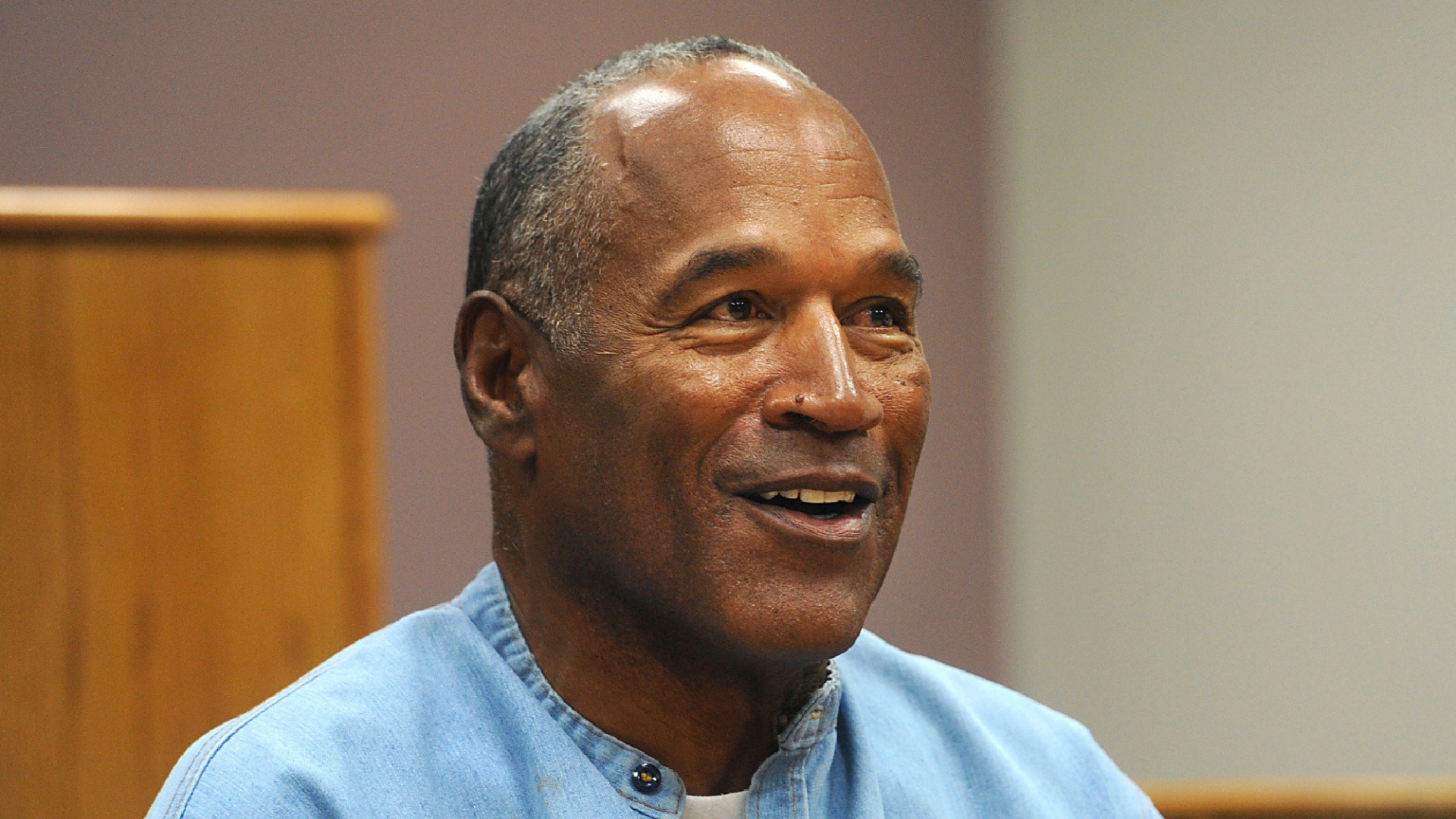 In this July 20, 2017, file photo, former NFL football star O.J. Simpson appears via video for his ...