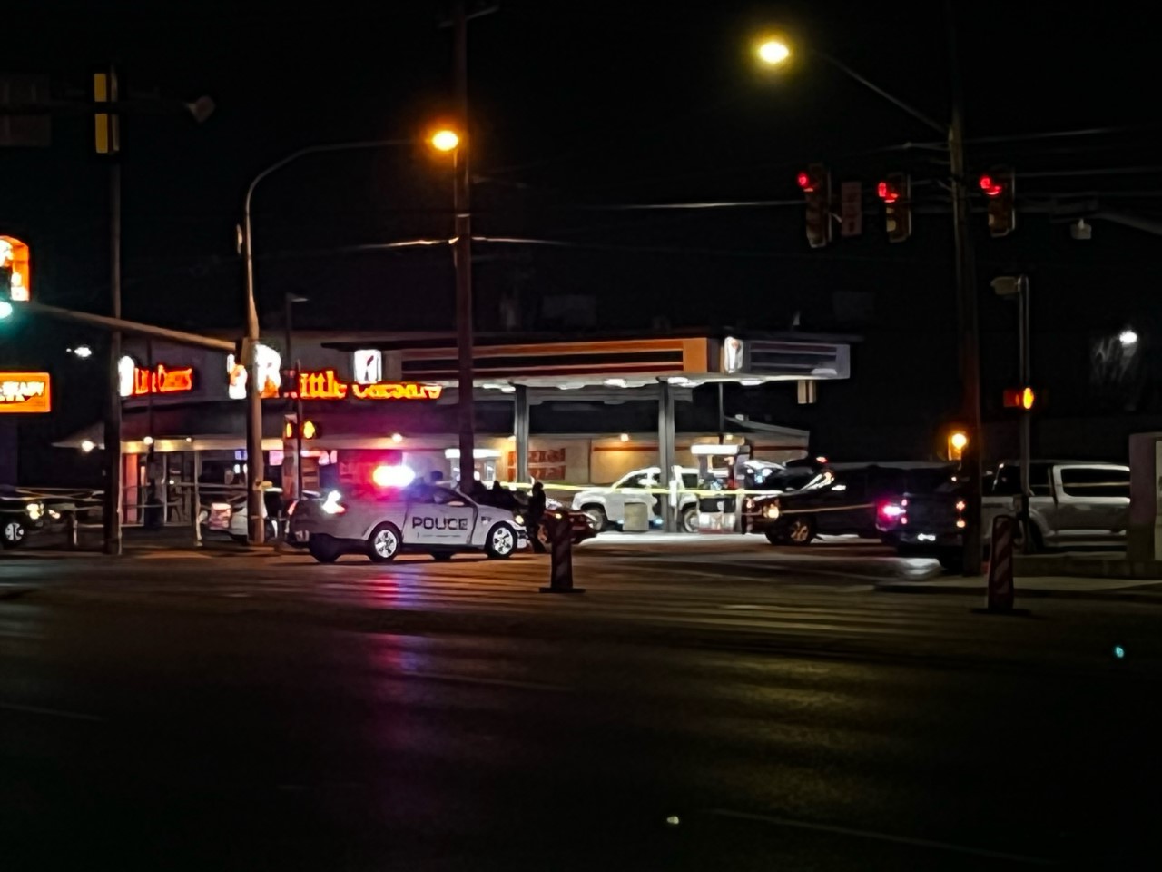Two police officers are injured in a shootout Dec. 1 in Taylorsville.  Photo courtesy of Jay Hancoc...