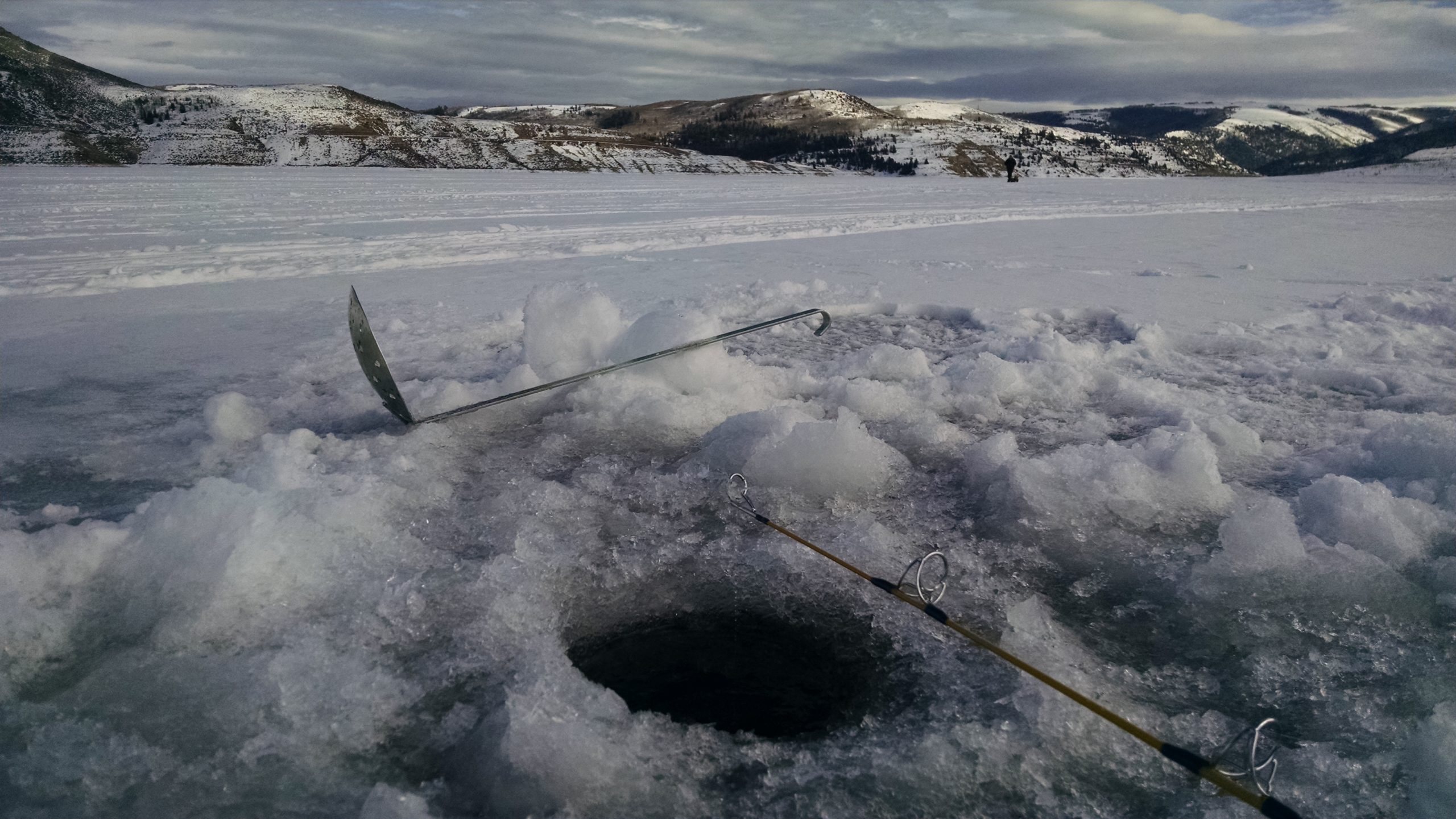 ice fishing...