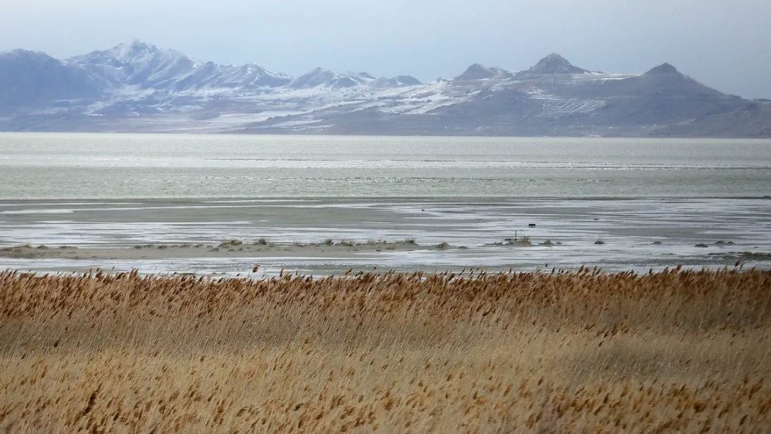 FILE: Low water levels are pictured in the Great Salt Lake near Tooele County on Wednesday, Jan. 5,...