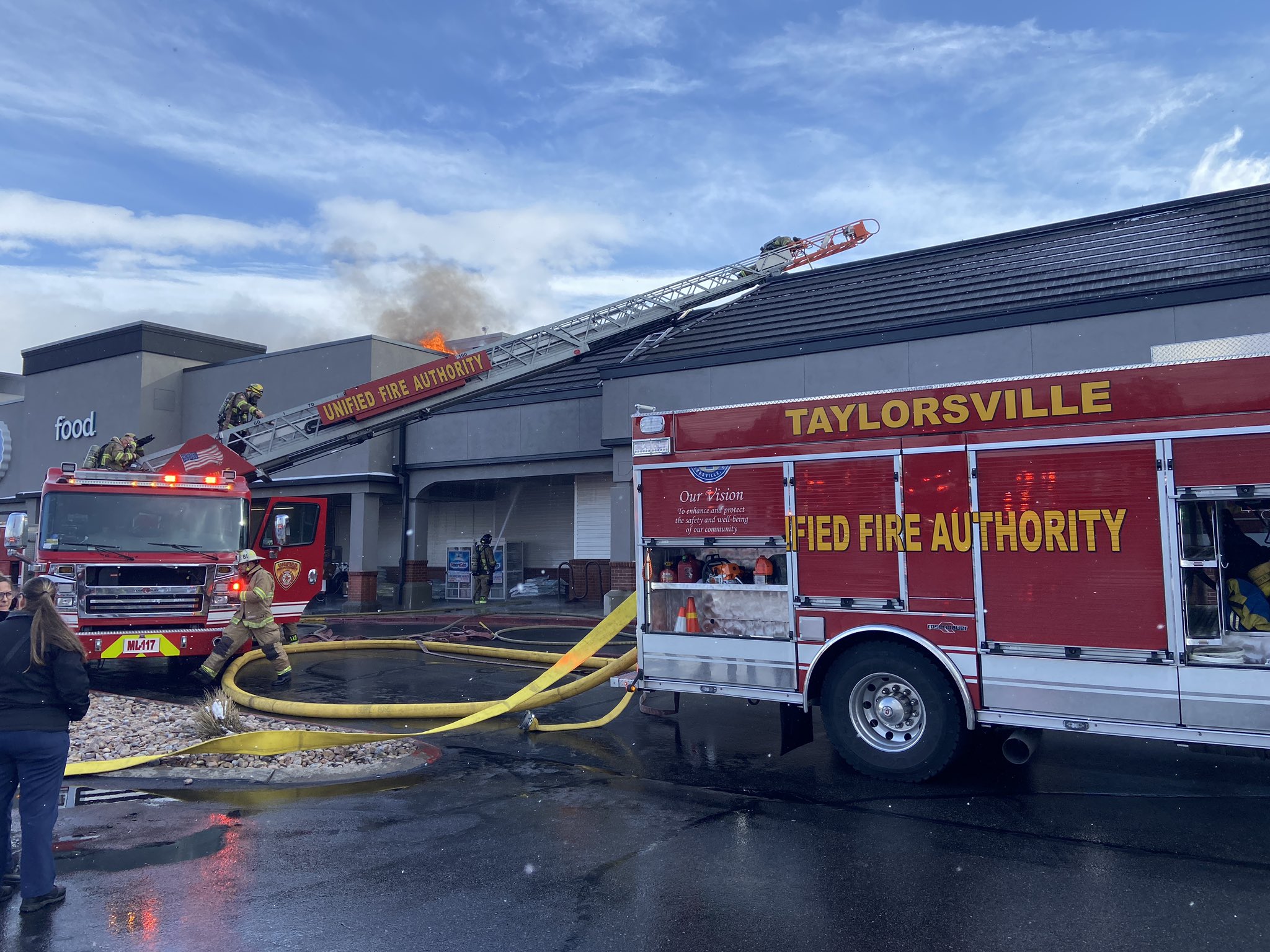 The Unified Fire Department responded to a fire at Macey's Grocery Store, located at 1800 West 4700...