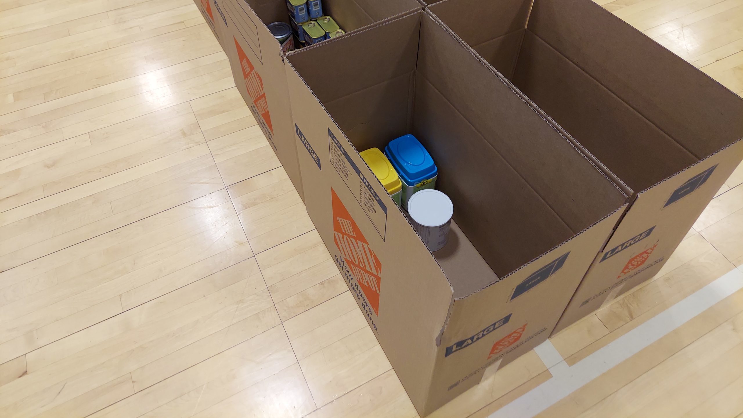 Items are being collected to be sent to Ukraine at the Vivint employee gymnasium in Provo. Photo cr...