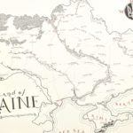 BYU student Isaac Dushku's map of Ukraine. He is selling the fantasy-style map as a fundraiser.  Photo credit: Isaac Dushku