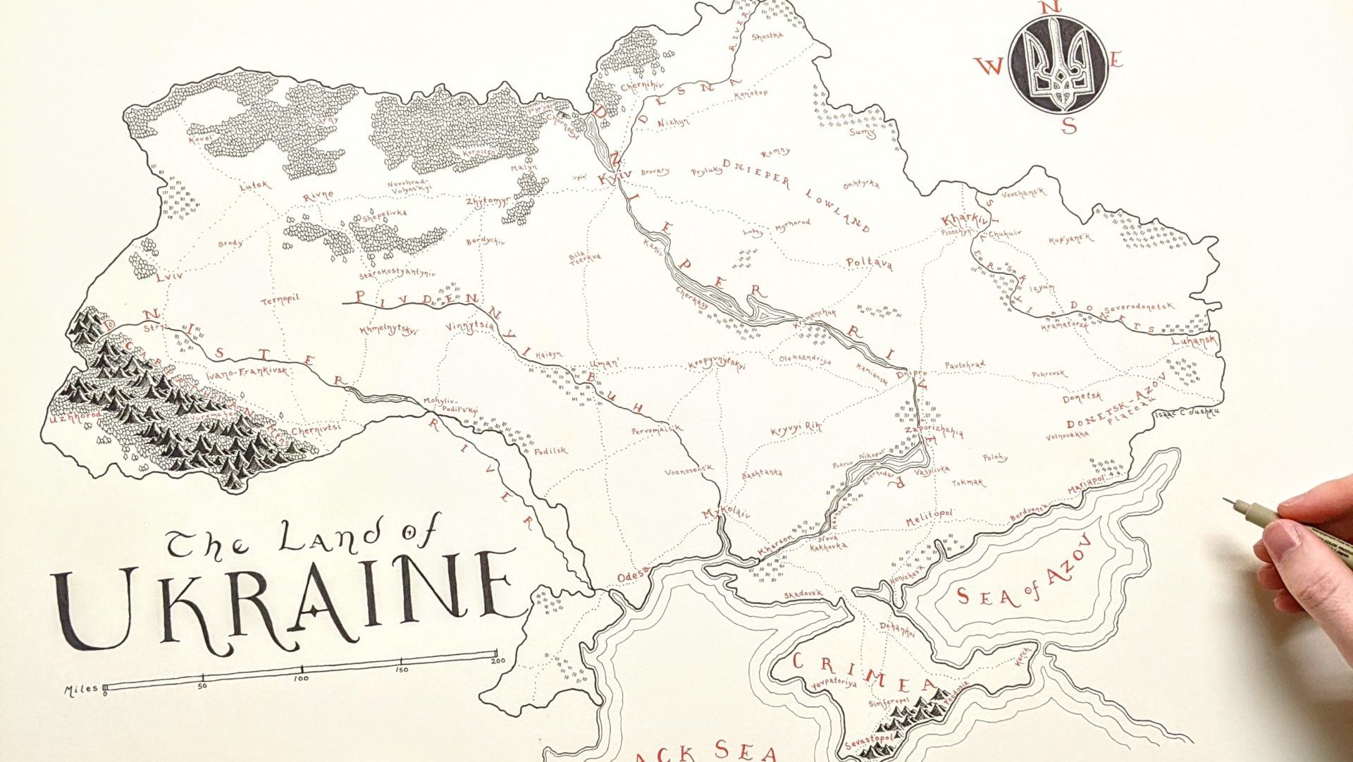 fantasy style map Ukraine...