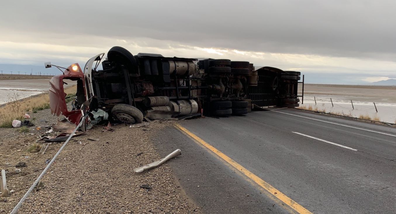 I-80 closed is after a semi-truck rolled on I-80....