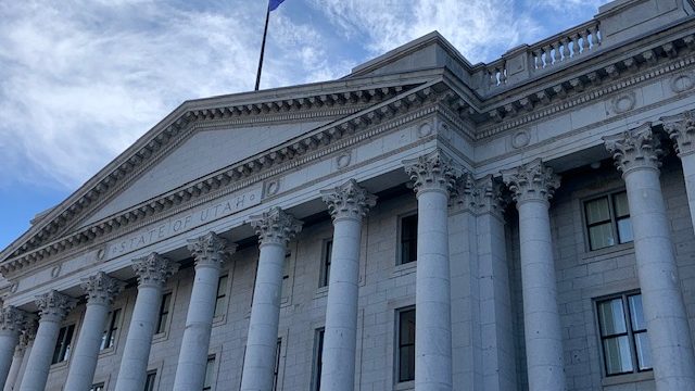 utah state capitol building pictured, the legislature is looking at a teacher raise bill...
