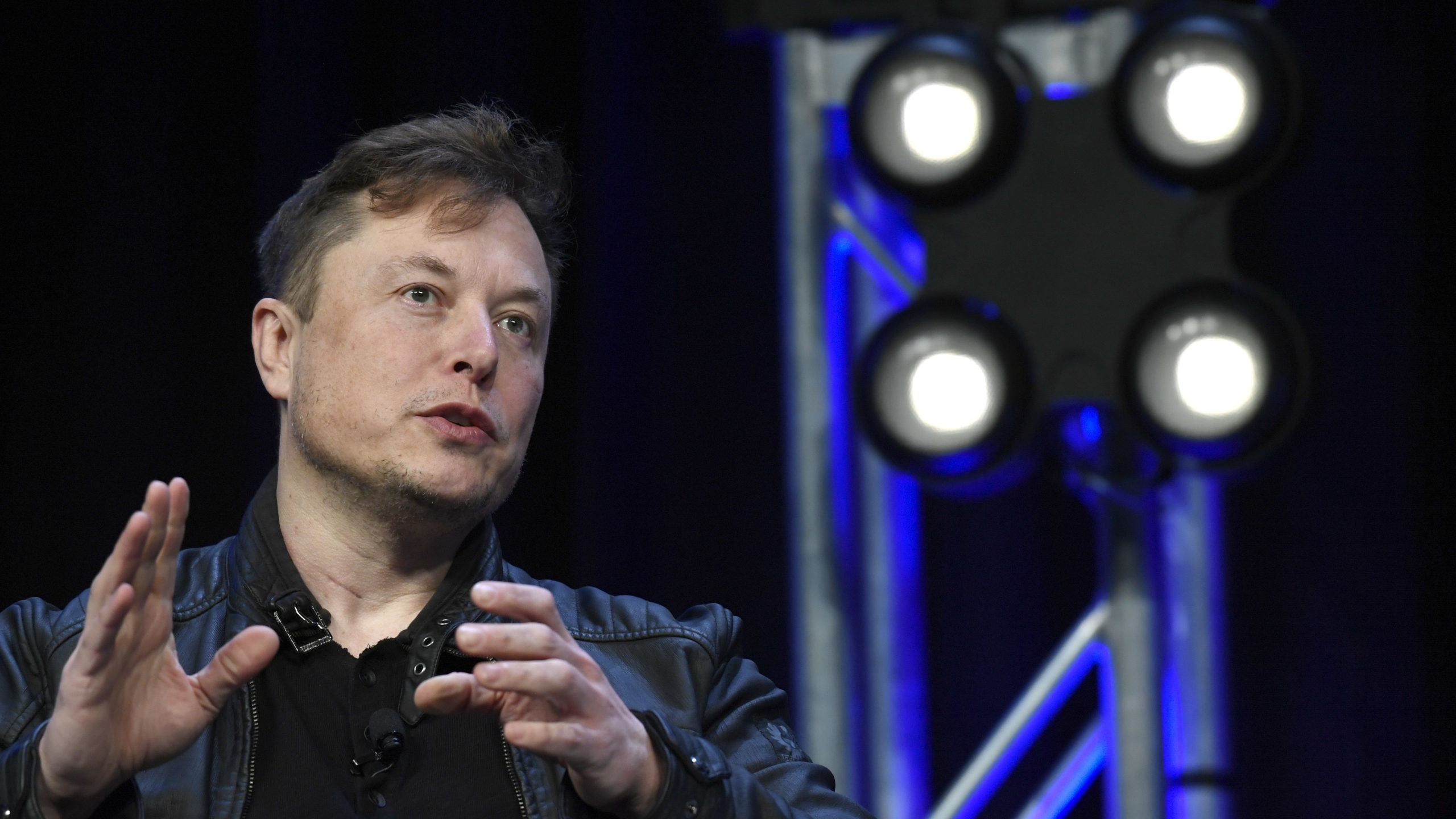FILE - Tesla and SpaceX Chief Executive Officer Elon Musk speaks at the SATELLITE Conference and Ex...
