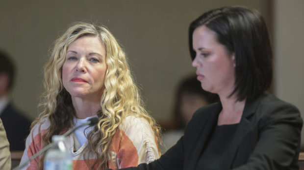 FILE - In this March 6, 2020, file photo, Lori Vallow Daybell glances at the camera during her hear...