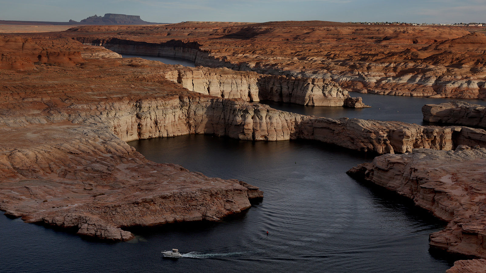 Lake Powell on March 27, 2022 in Page, Arizona. As severe drought grips parts of the Western United...