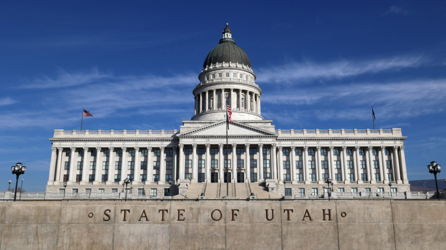 Utah capitol is picture. Leaders reacted to a leaked abortion opinion...