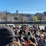 West High Students walked out of class Wednesday, Apr. 6, 2022, to protest the state's new law banning transgender girls from competing in high school sports. Photo: Lindsay Aerts