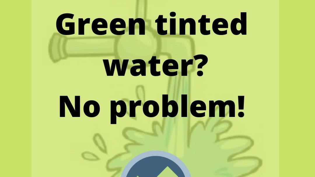 (A picture tweeted by Bountiful City, explaining that the green water is not harmful.)...