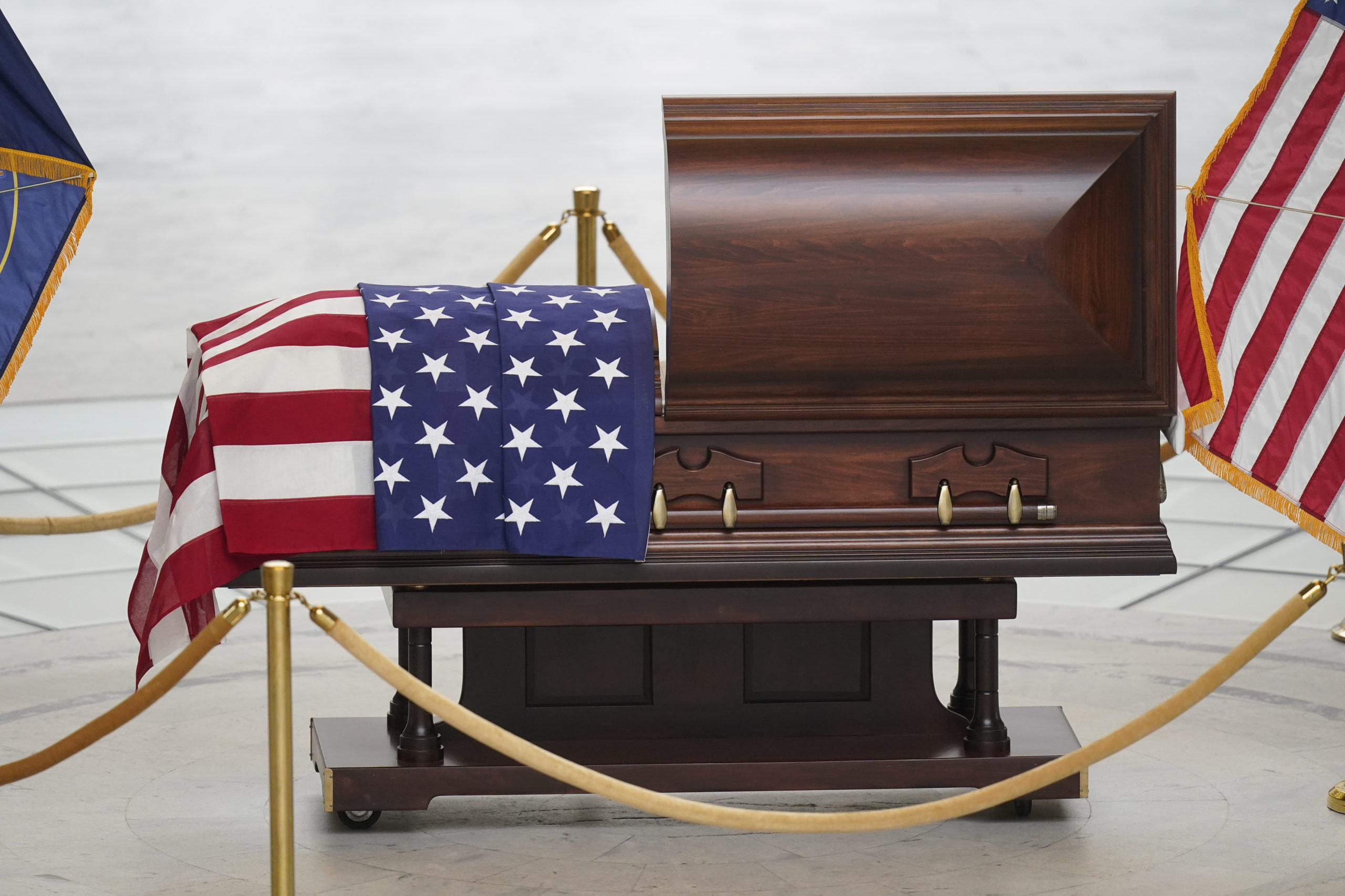 Former U.S. Sen. Orrin Hatch lies in state at the Utah Capitol Wednesday, May 4, 2022, in Salt Lake...