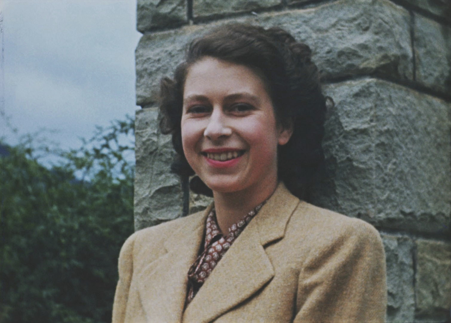 An image taken from the video 'Elizabeth: The Unseen Queen' of 20-year-old Princess Elizabeth on a ...