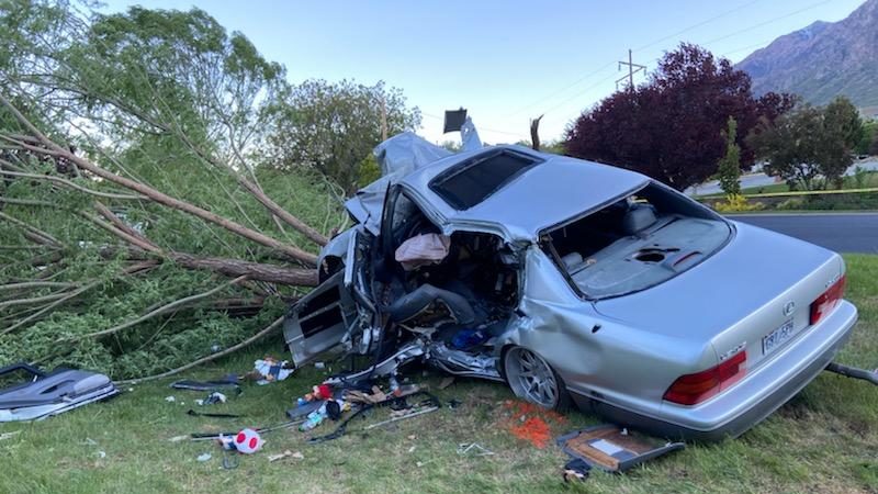 Two teens are dead early Saturday morning from a fatal accident. Photo courtesy of North Ogden poli...