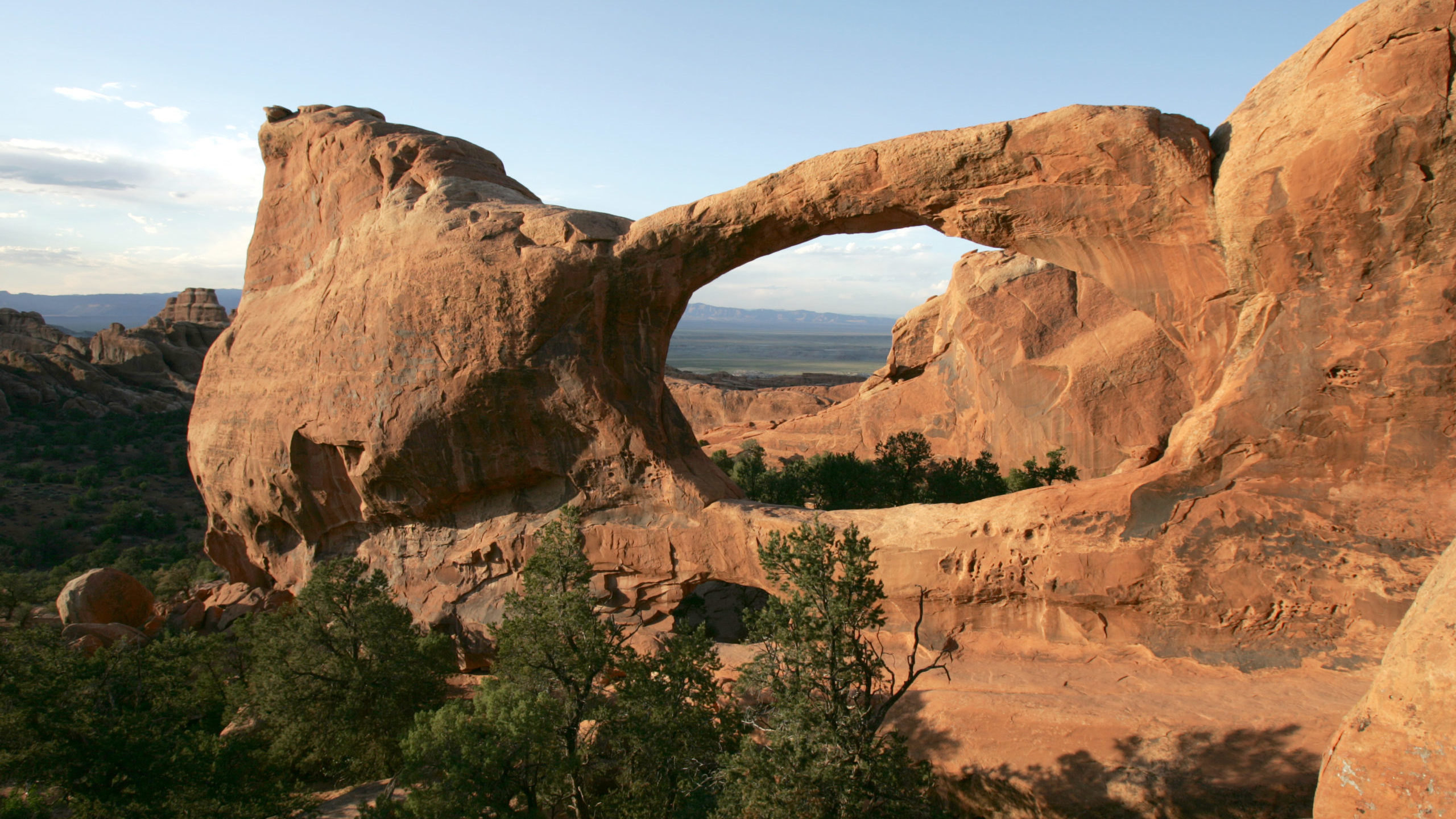 Red rock arch in Arches, one of the national parks in Utah...