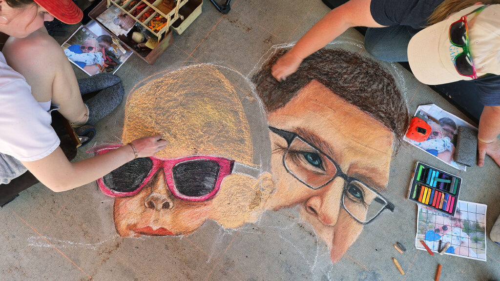Utah Foster Care puts on Chalk Art Festival in The Gateway....