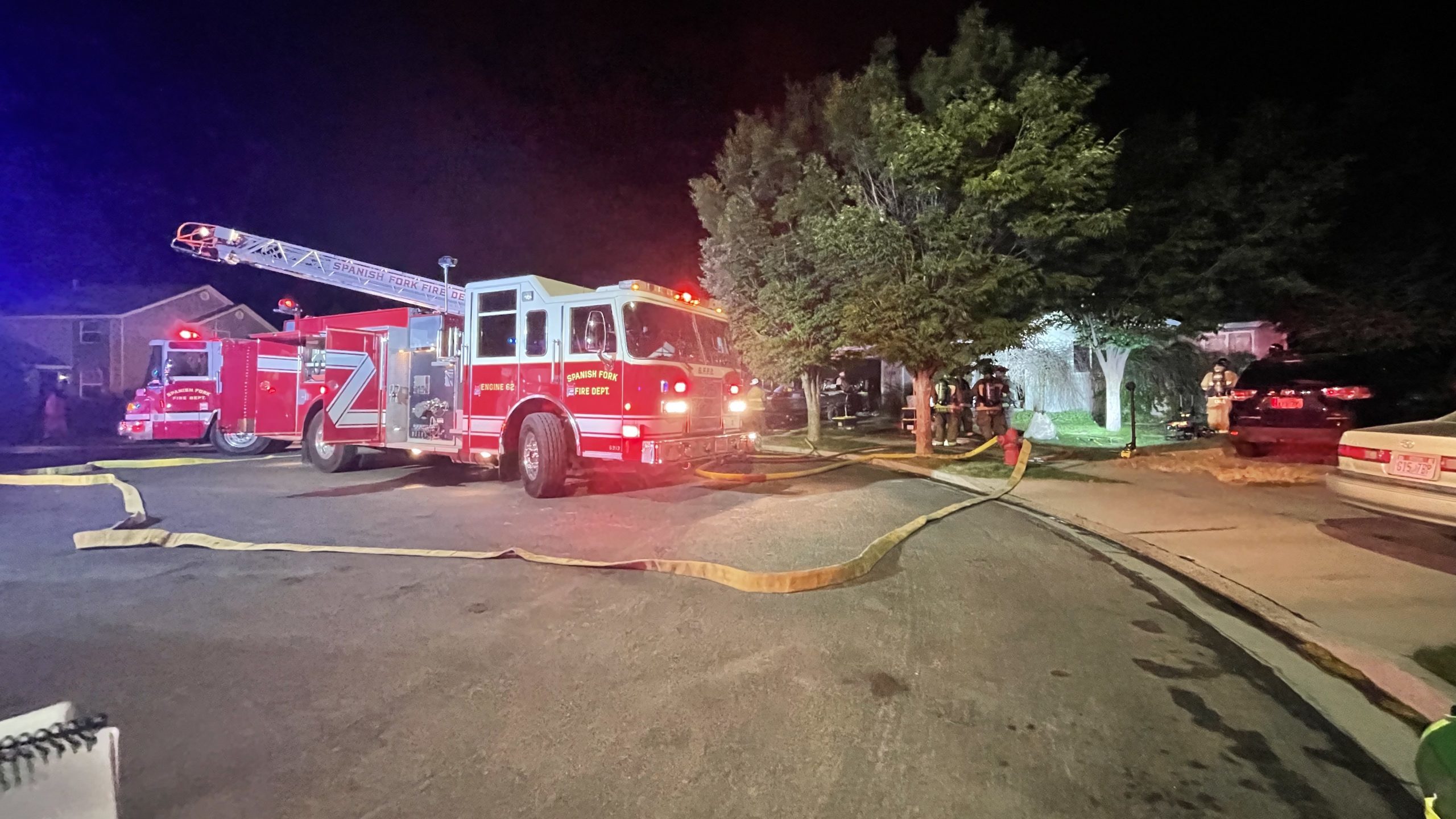 A house in Spanish Fork was on fire late Monday night....